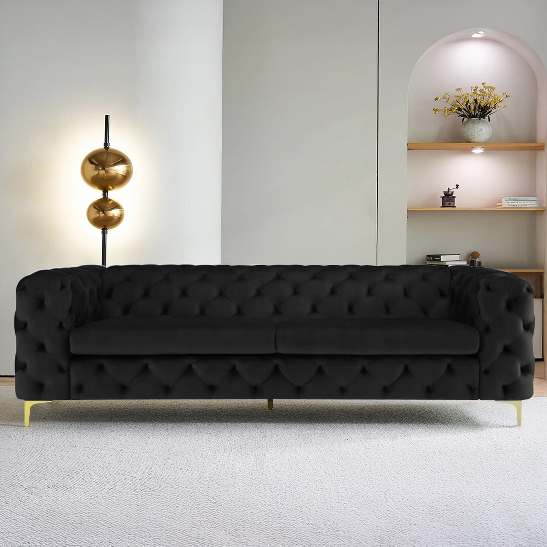 Cherish Fabric Sofa - Black