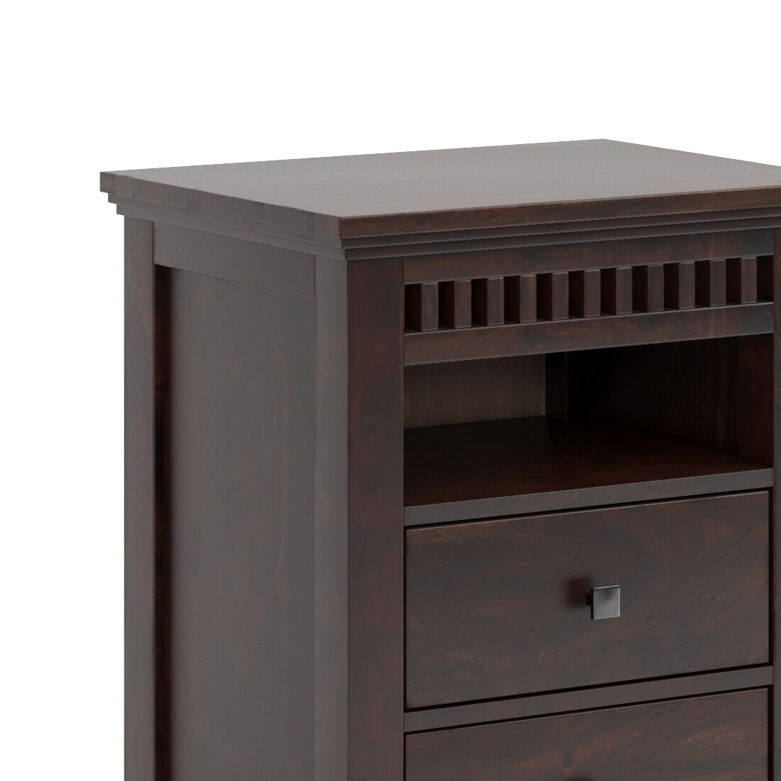 Madhavi Solid Wood Bed Side In Walnut Teak Finsh