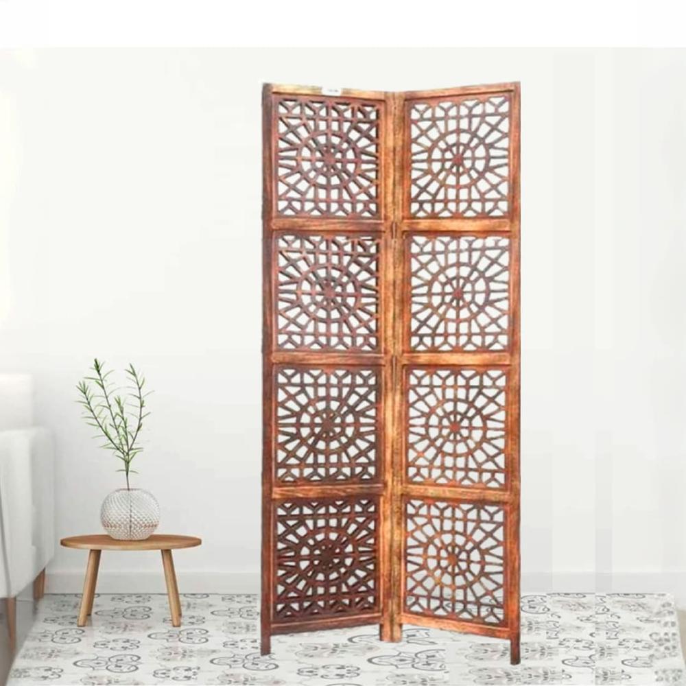 Altheda Solid Wood 4 Panel Room Divider