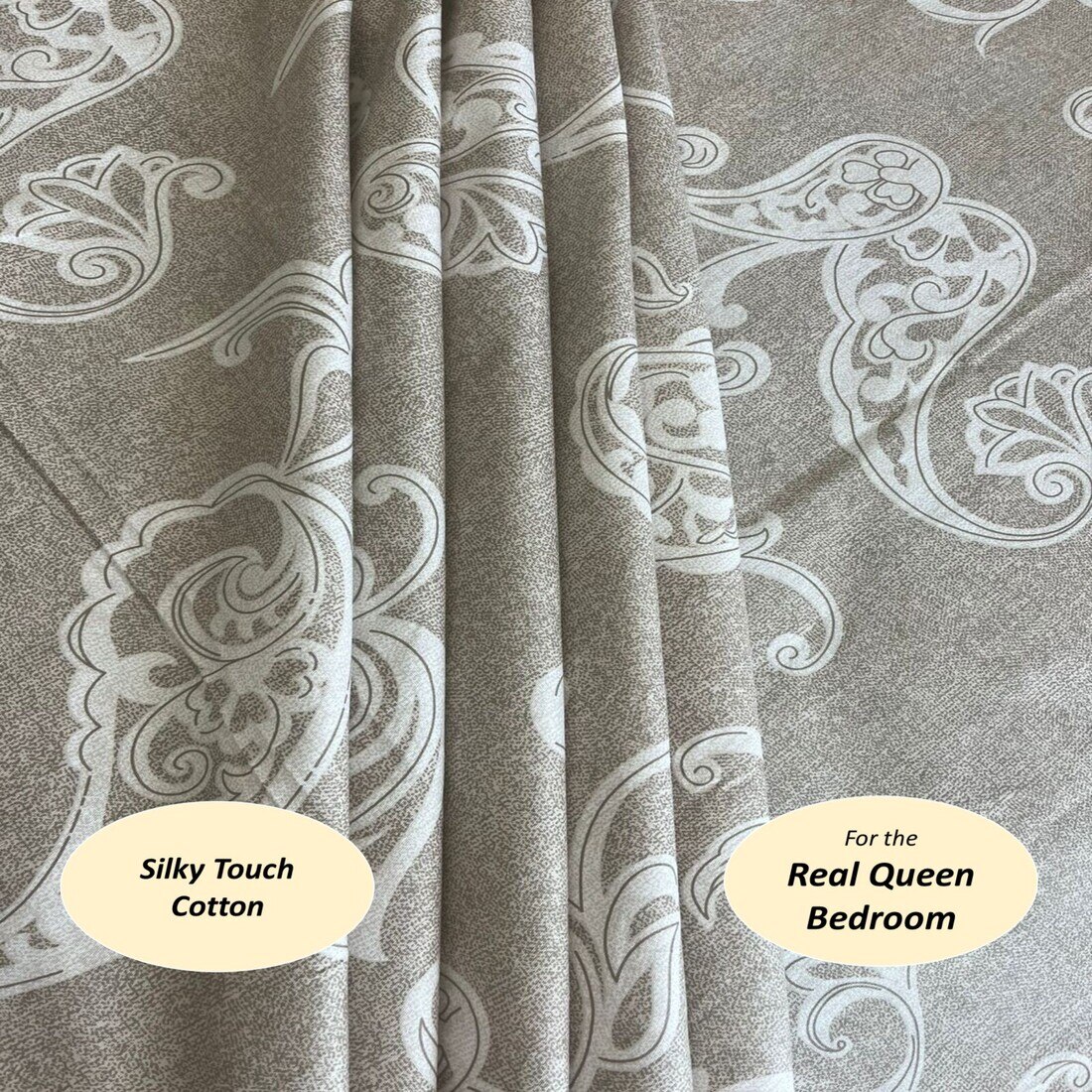 Threads Silky Touch Premium Super Double Queen Size Flat Bedsheet 254 x 230 cms