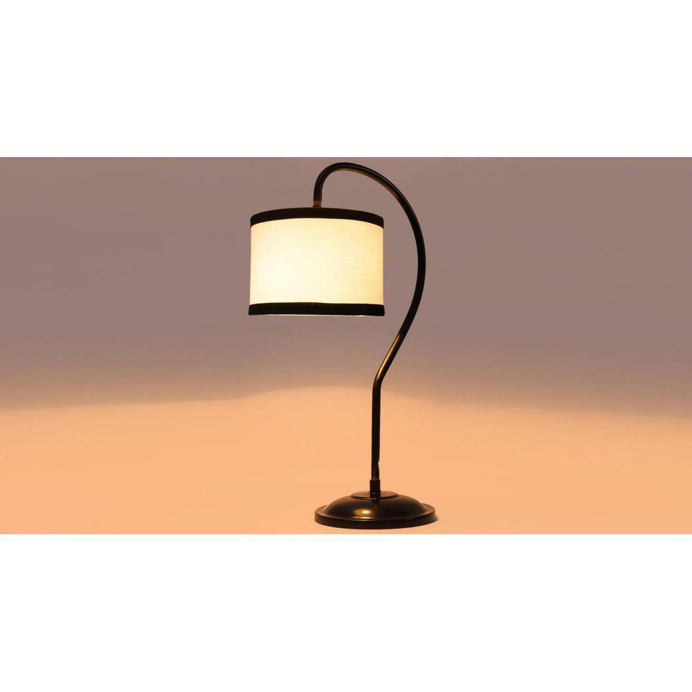 Multi cotton Curvy table lamp with Iron Base (SP07)