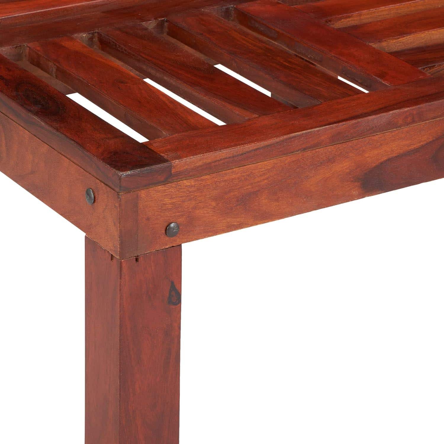 Sydney Sheesham Wood Contemporary Square Coffee Table In Honey Finish