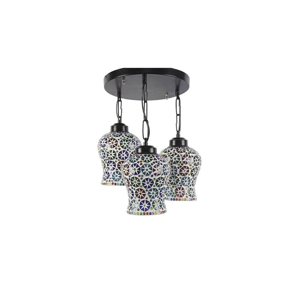 Albert Multicolour Glass Cluster Hanging Light