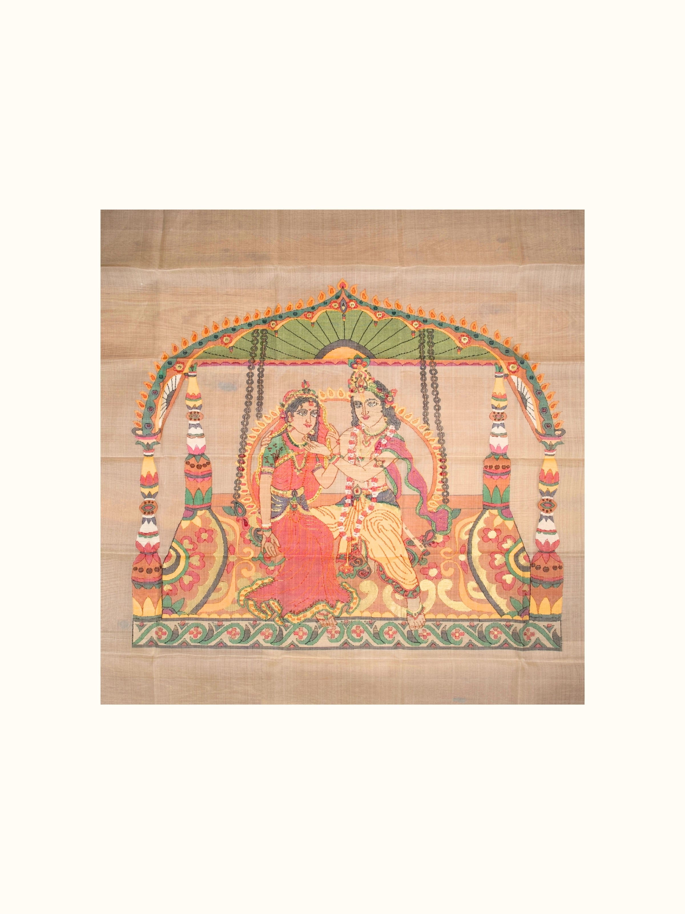 Radha Krishna Jamdani Wall Hanging
