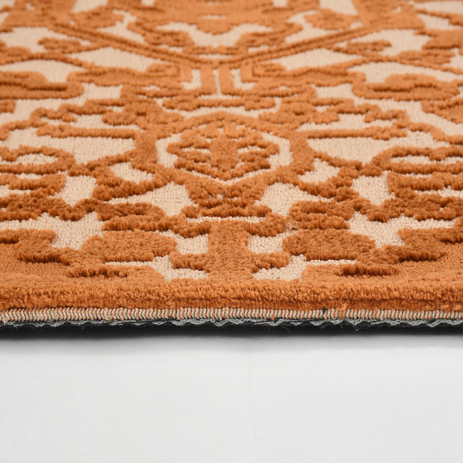 Multicolor Traditional Machine Made Polyester 6 X 9 Feet Carpet