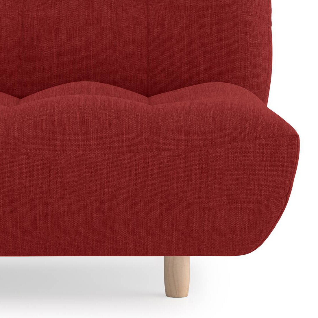 Palermo 3 Seater Click Clack Sofa cum Bed In Salsa Red Colour