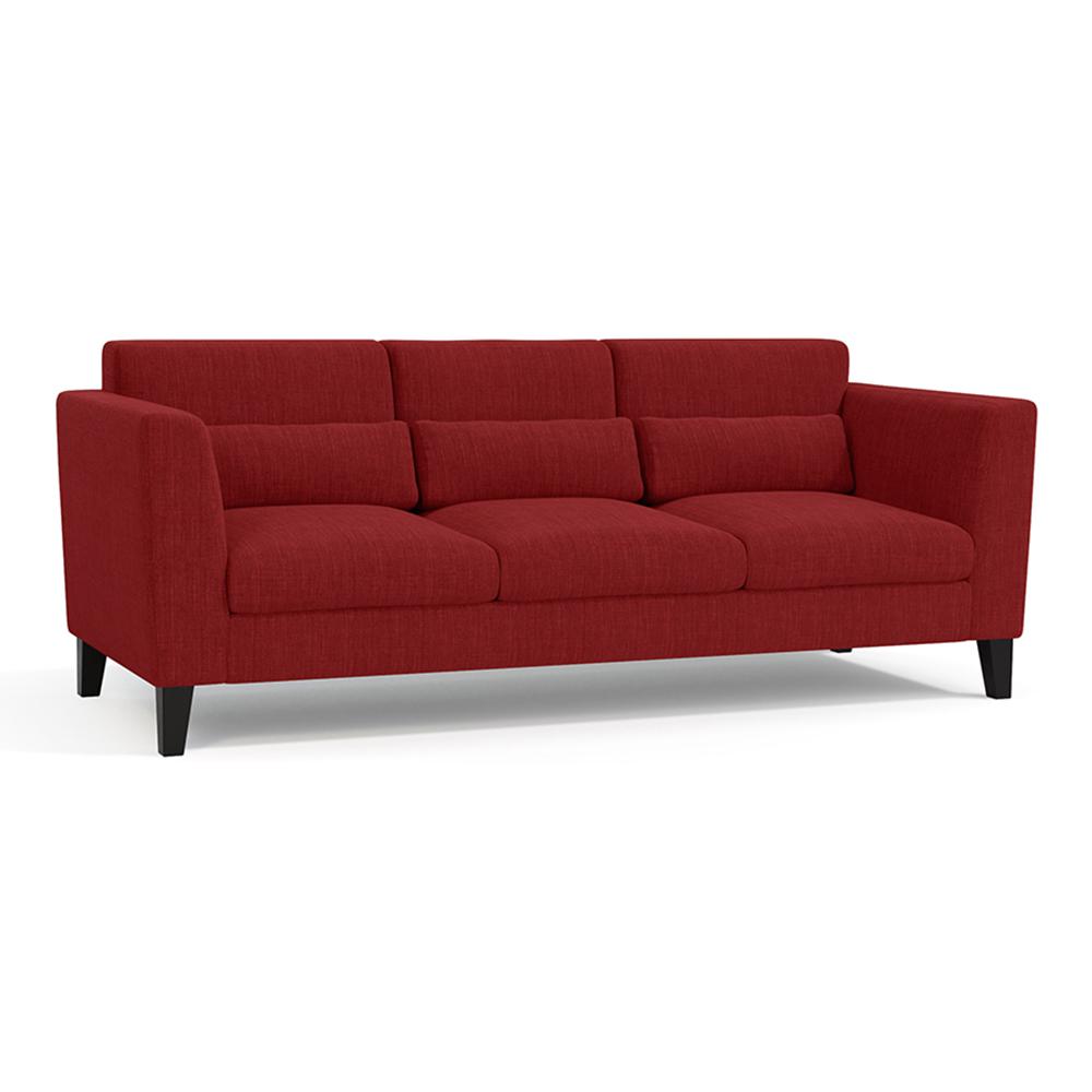 Lewis 3 Seater Fabric Sofa in Salsa Red Colour