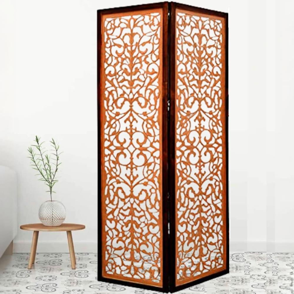 Lourence Solid Wood 4 Panel Room Divider