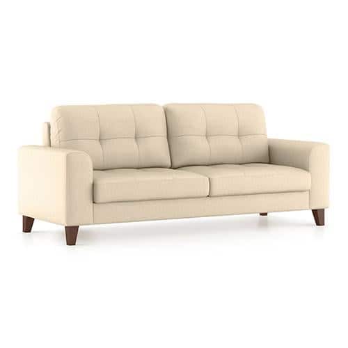 Verona Essential 3 Seater Fabric Sofa in Pearl Colour