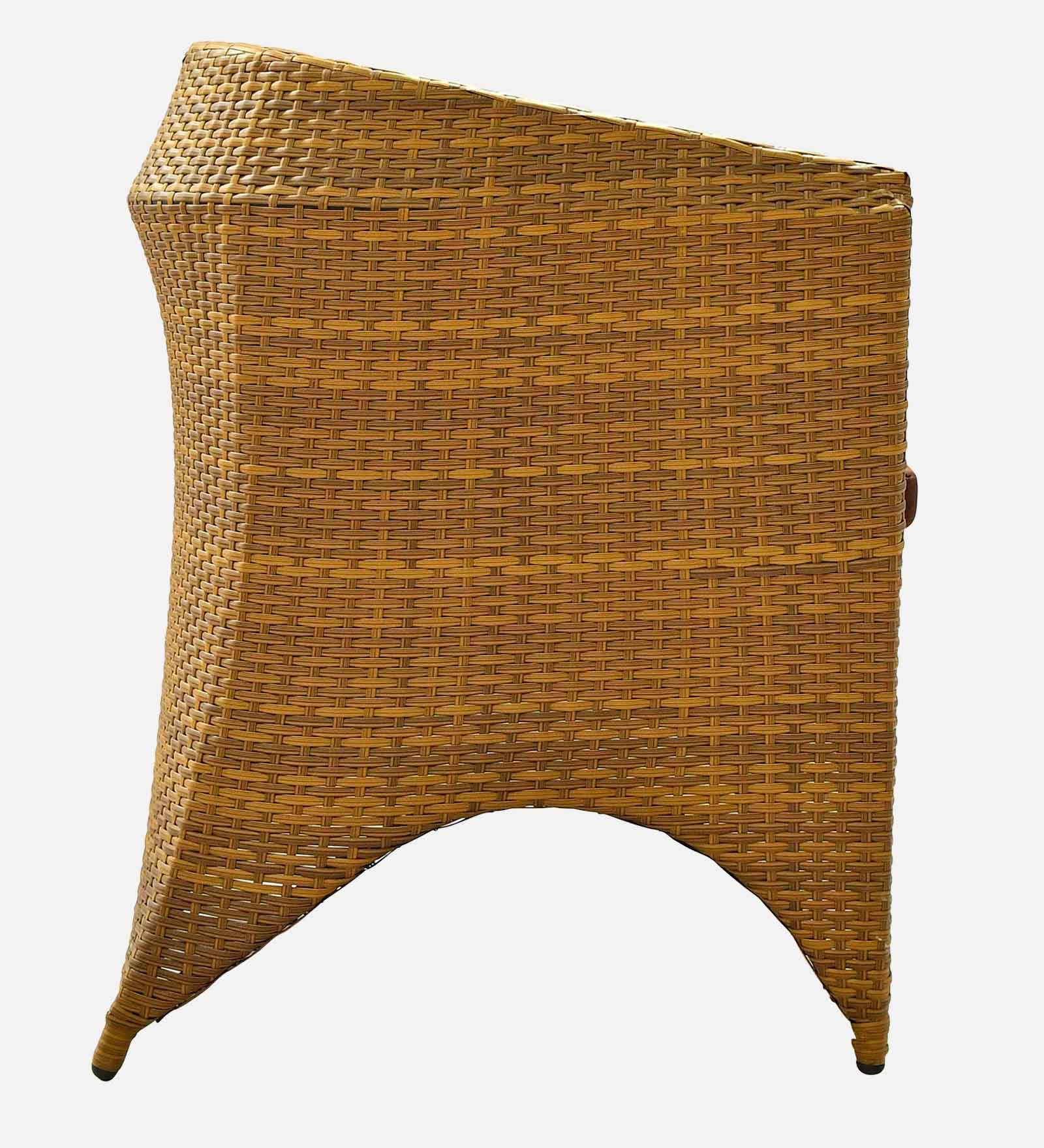 Hobart Wicker Chair In Beige Brown Tone Finish