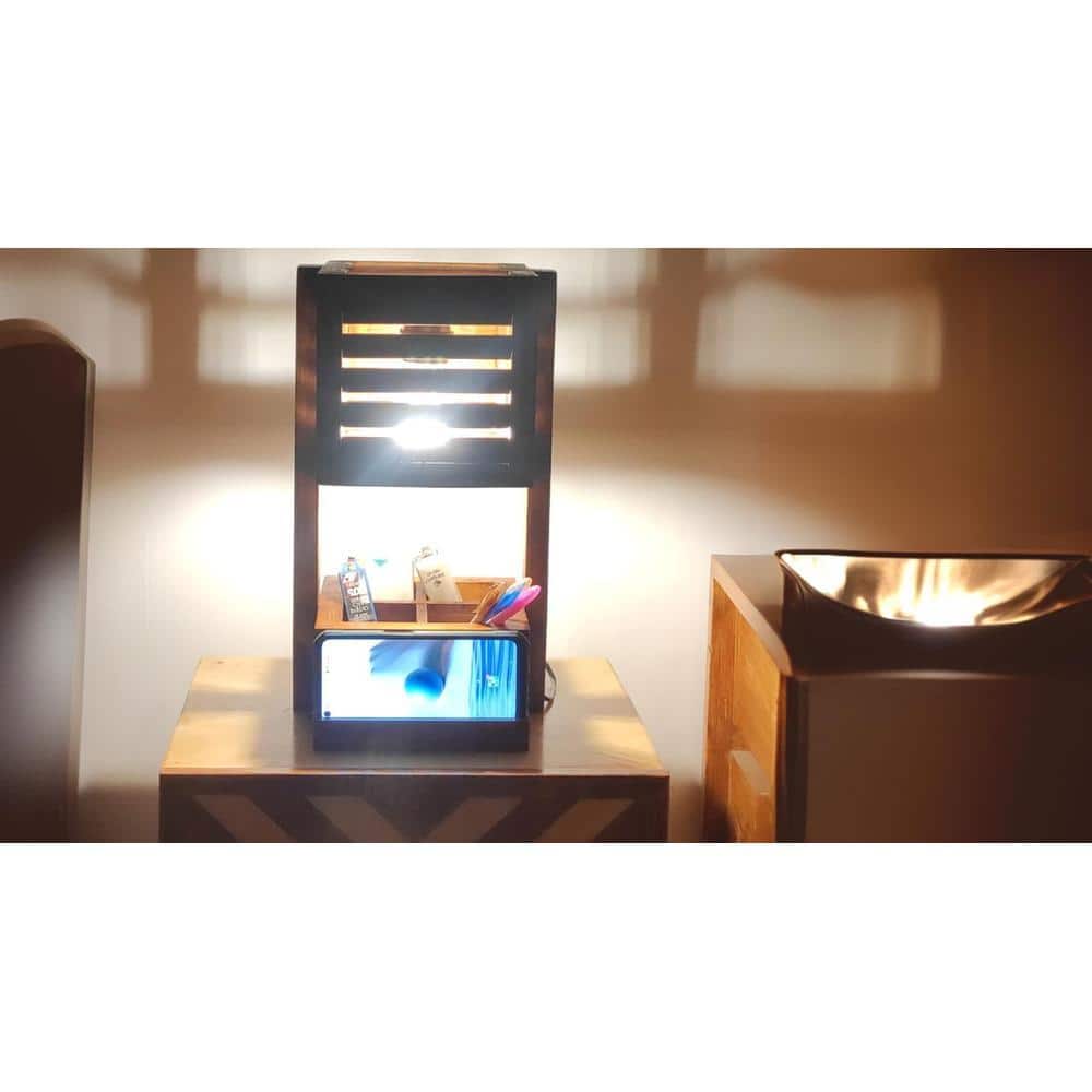 Minister Wooden Table Lamp With Mobile Stand