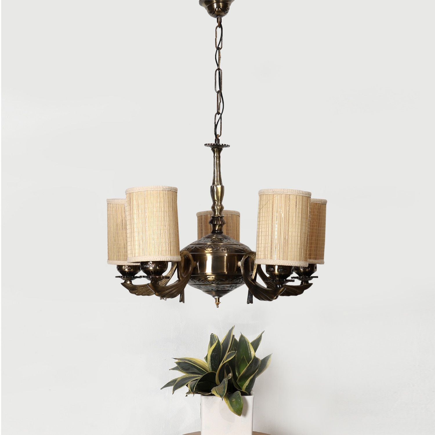 Devansh Black Wall Mounted Lamp With Off-White Cotton Shade - Devansh