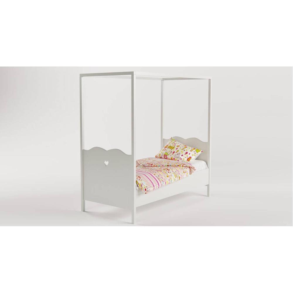 Dreamcatcher Engineered Wood Bed in White Colour