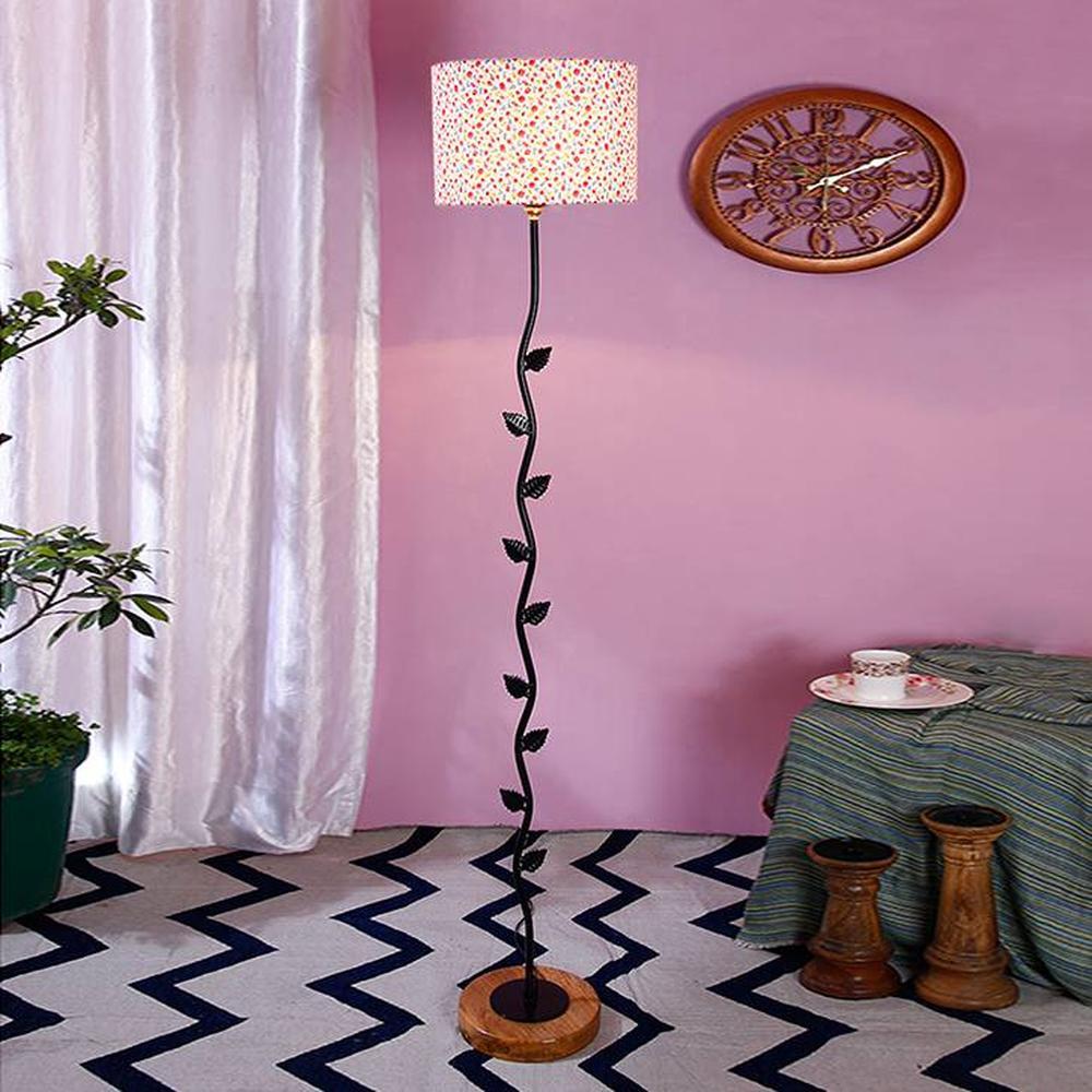 Ferlin Multicolour Cotton Shade Floor Lamp