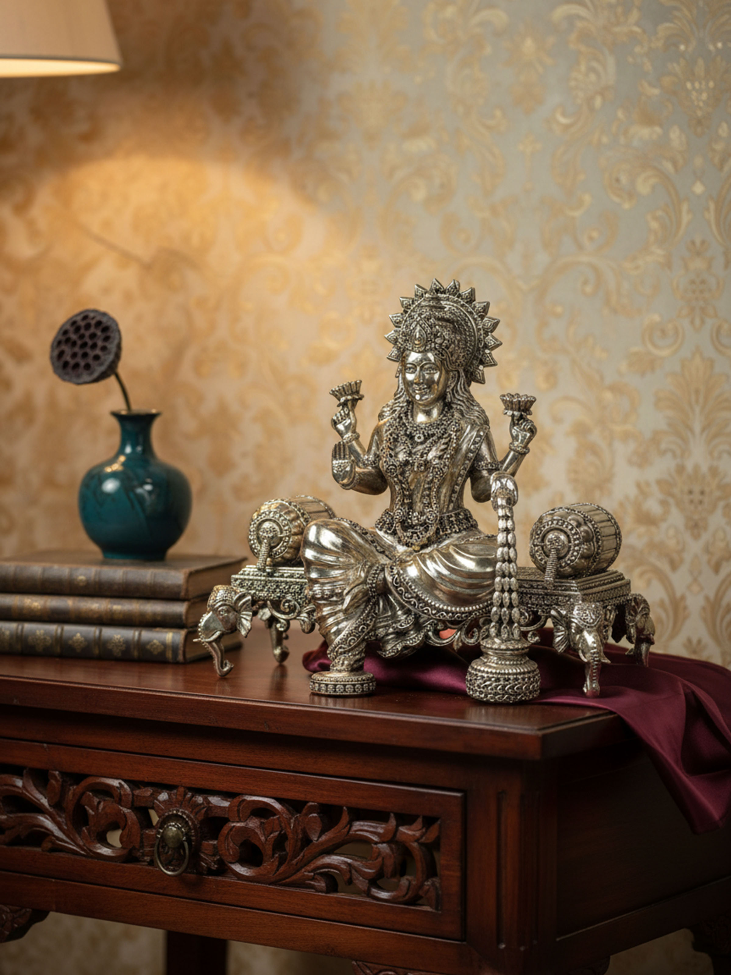 Brass Lakshmi Sitting Idol