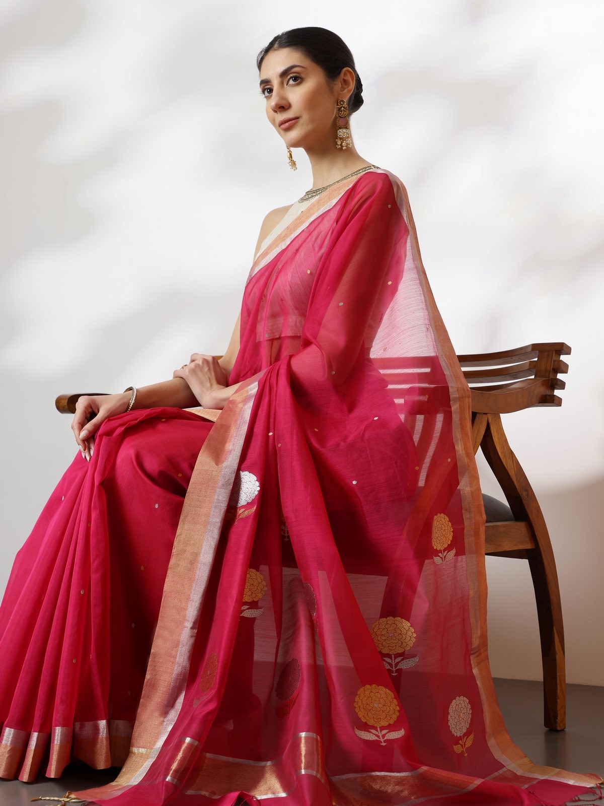 Naisha Cotton Silk Chanderi Saree