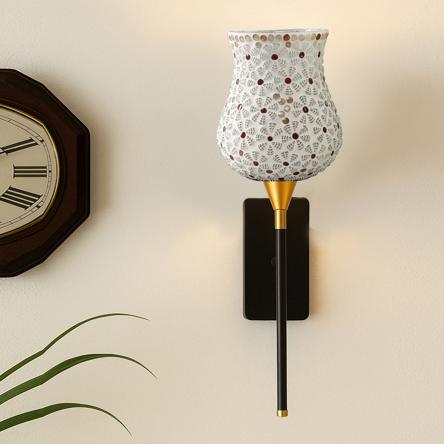Devansh Metal Electric Wall Light in Black Colour with Multi Shade Count of 1 Light - Devansh