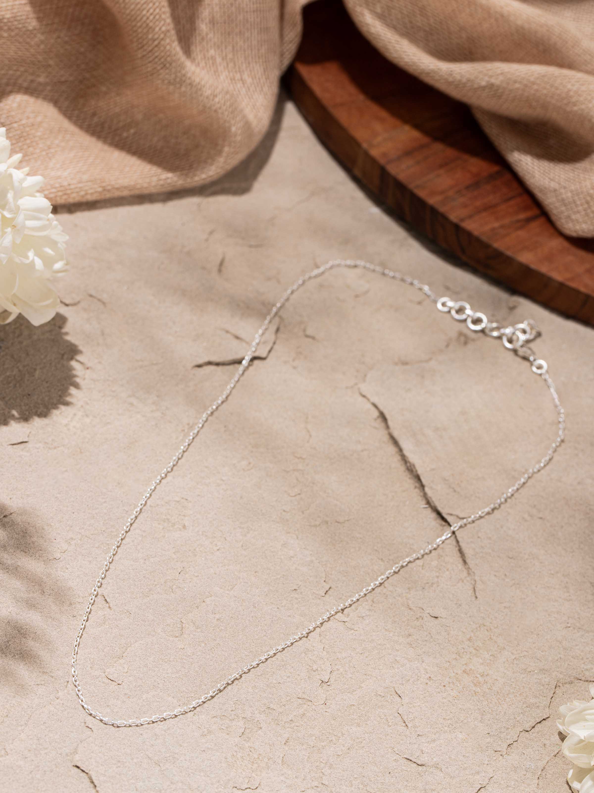 Additional lifestyle view capturing the silver shine and link style