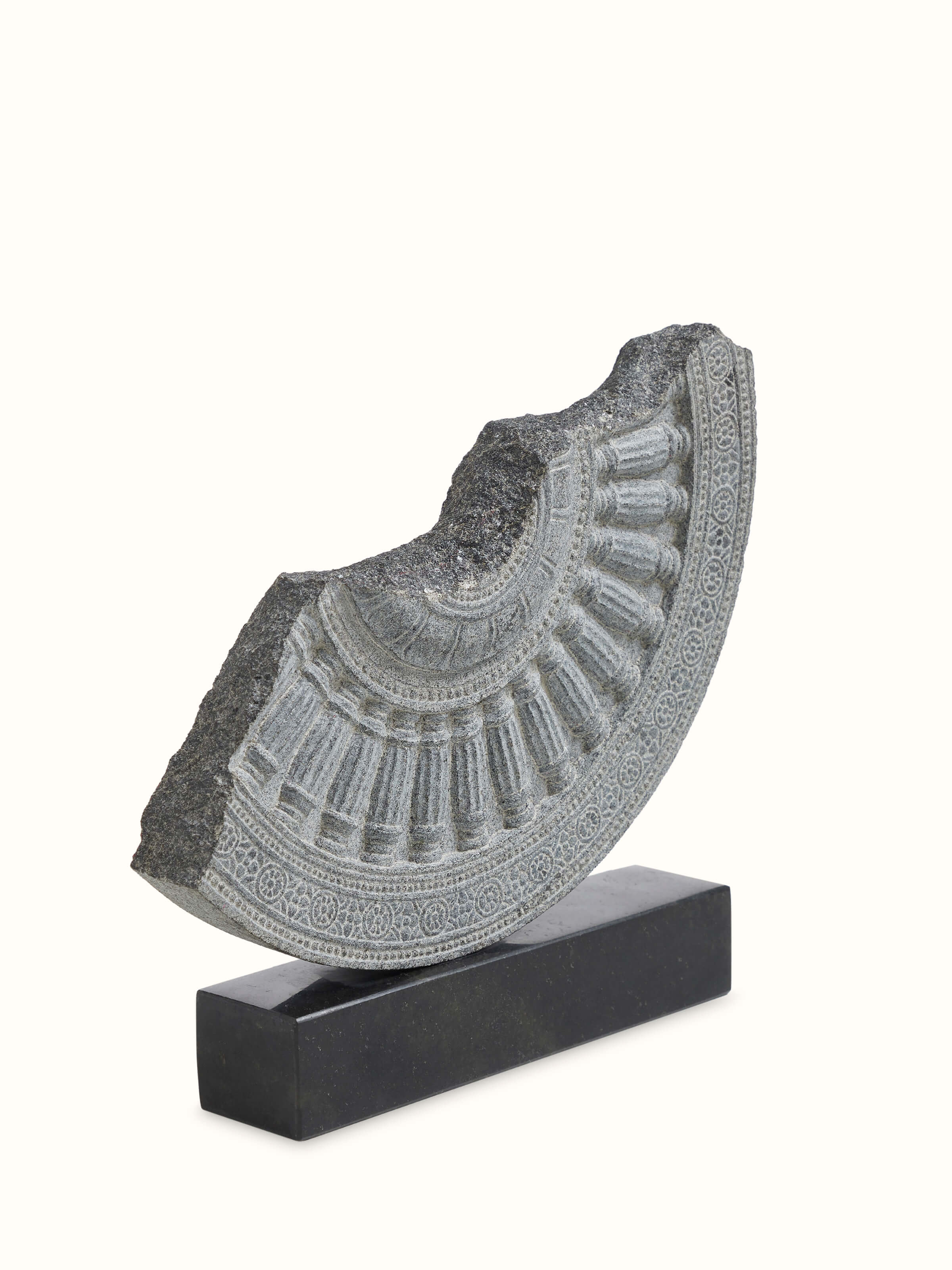 Stone Carved Rath Chakra Sculpture