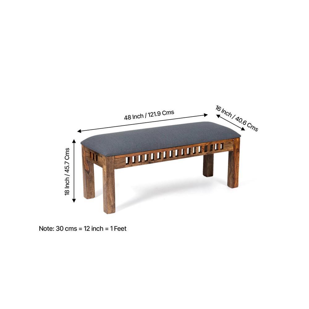 Oakmont Sheesham Wood Accent 6 Seater Dining Table Set