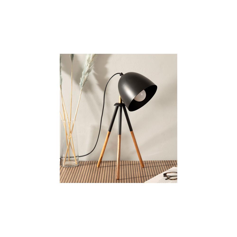 Teak Bud Desk Lamp Black