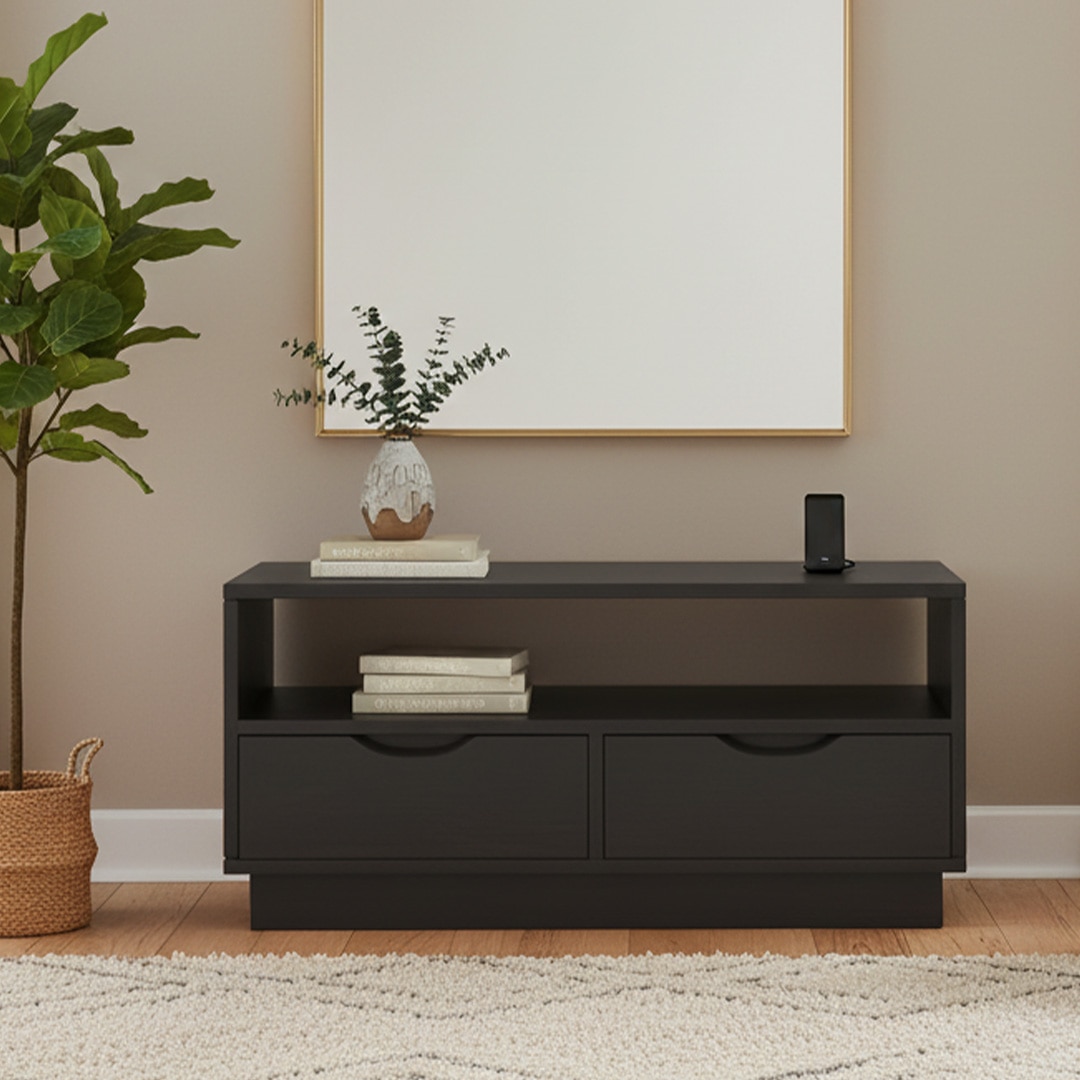 Zephyr Storage Coffee Table in American Walnut Finish