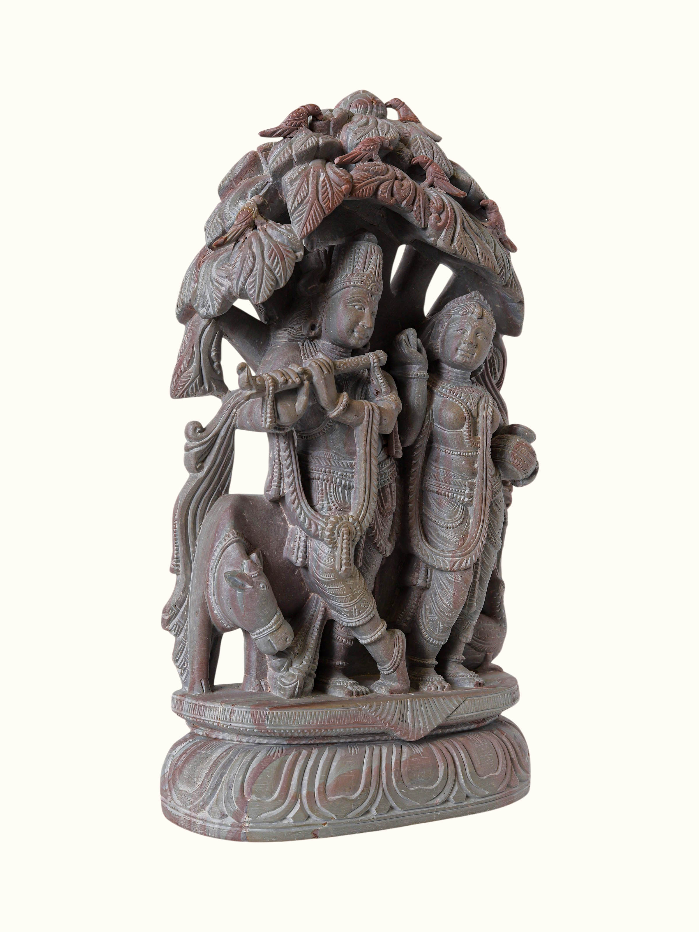 Stone Carved Radha Krishna Idol