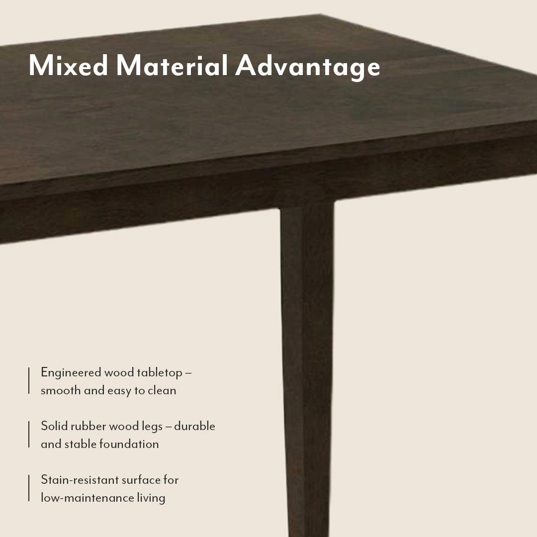 Ava 4 Seater Dining Table In Umber Walnut Finish