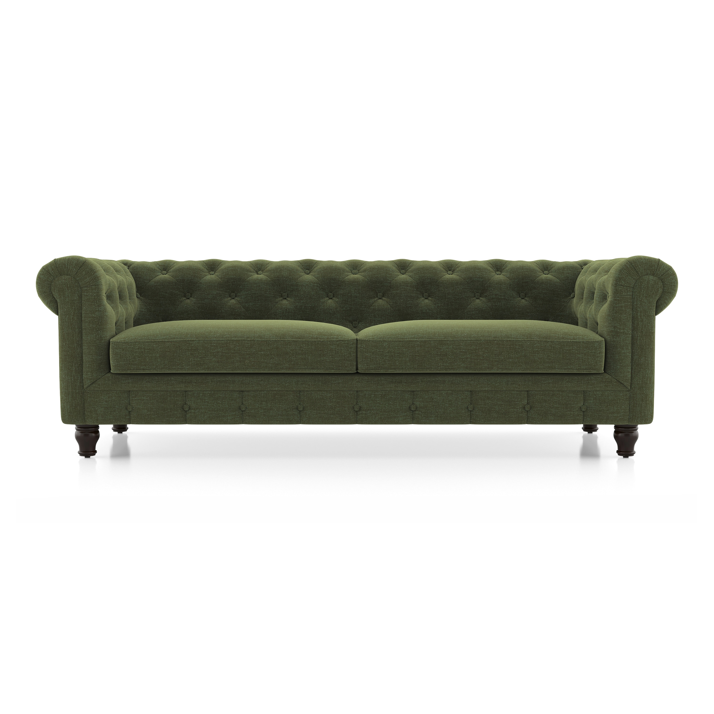Winchester Essential 3 Seater Fabric Sofa In Moss Green Colour - Urban Ladder