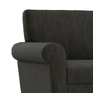 Oxford 1 Seater Fabric Sofa in Graphite Grey Colour