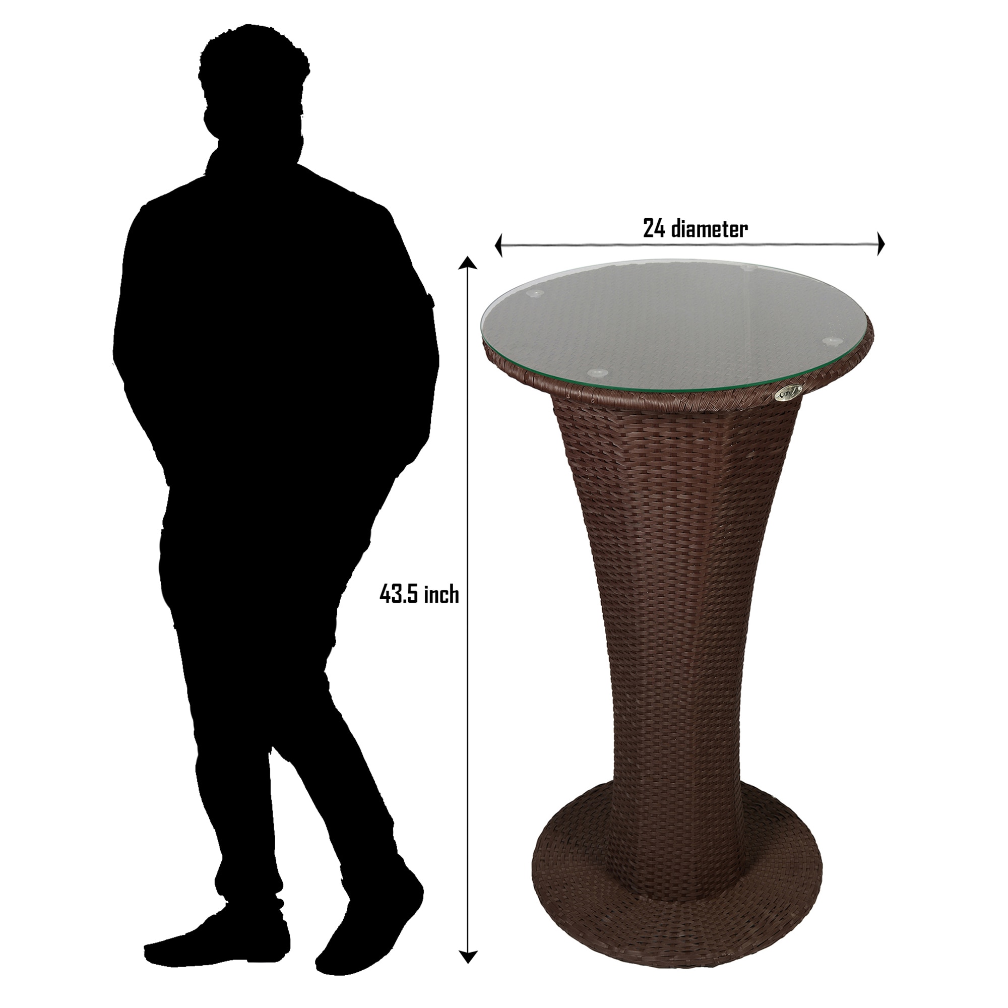 Colac  Wicker Chair In Brown Finish