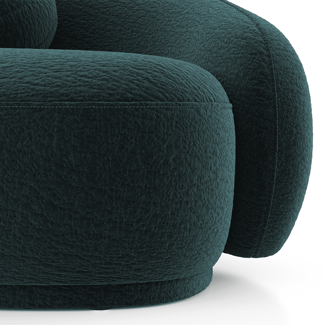 Mia 3 Seater Fabric Sofa In Deep Forest Green