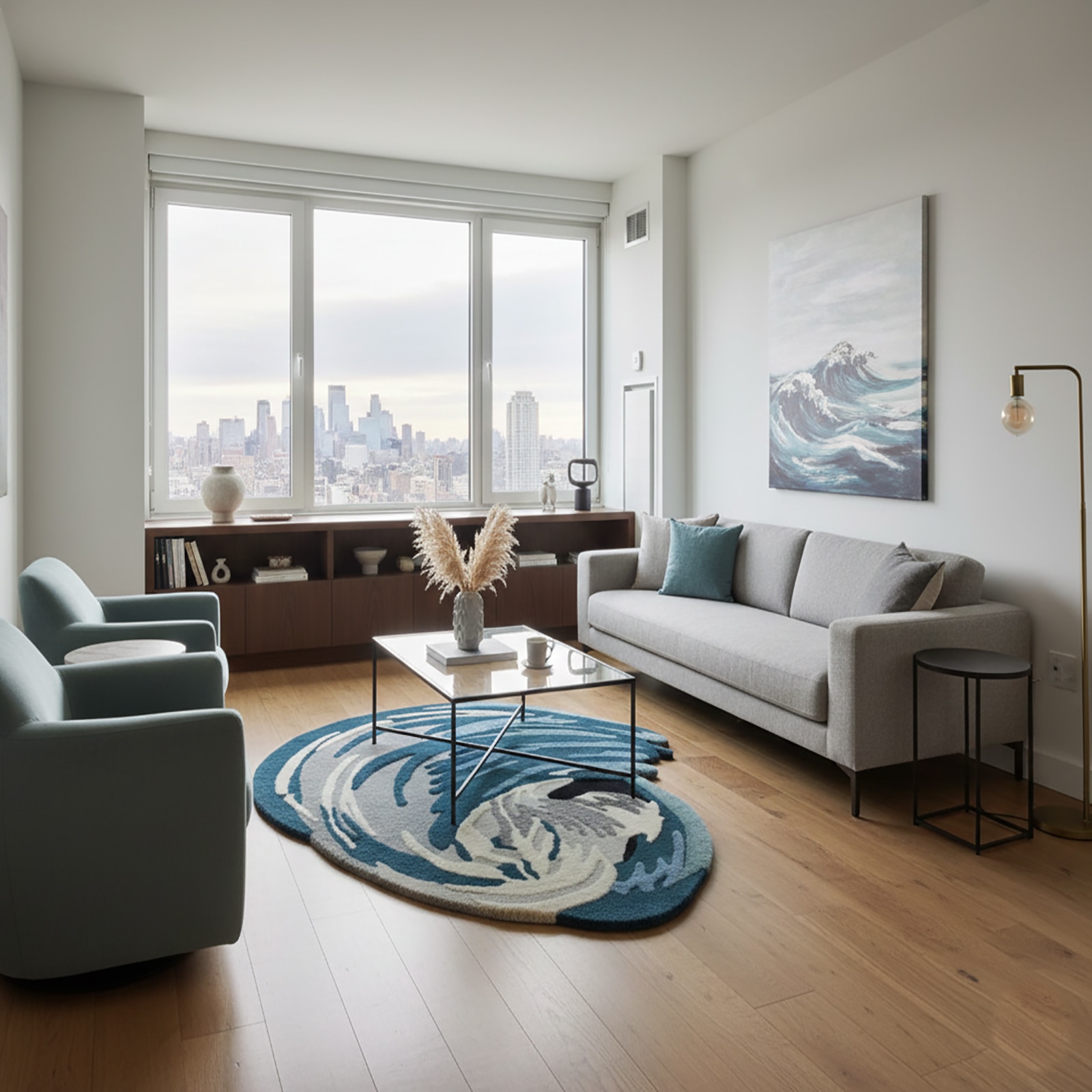 Ocean Curl Carpet 3 X 3