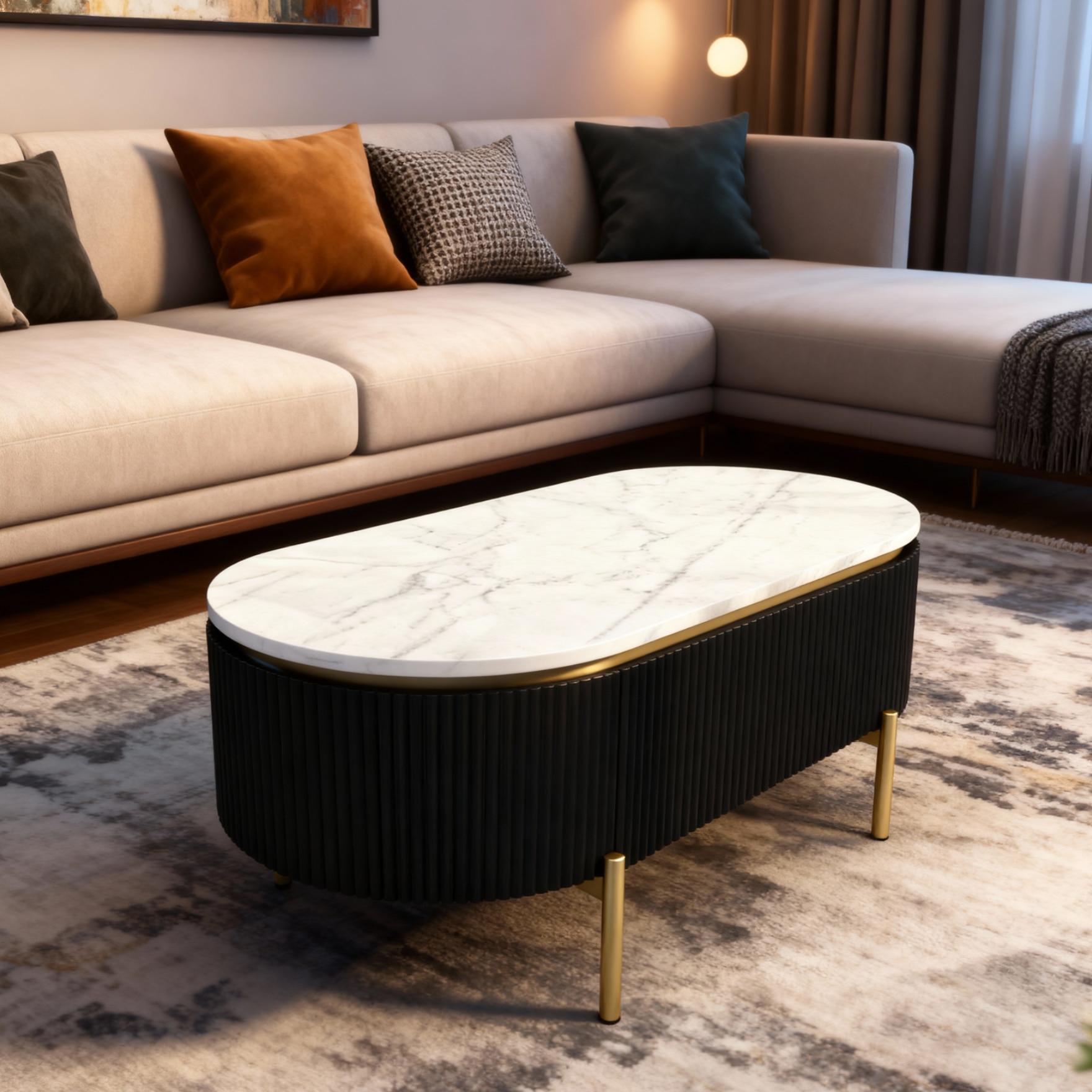 Mighty Metal Marble Table