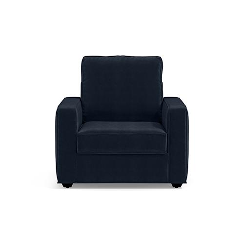 Apollo Compact Sofa Set (Colour : Sea Port Blue Velvet, Cushion : Hard, Back Type : High Back, Seater : 3+2+1)