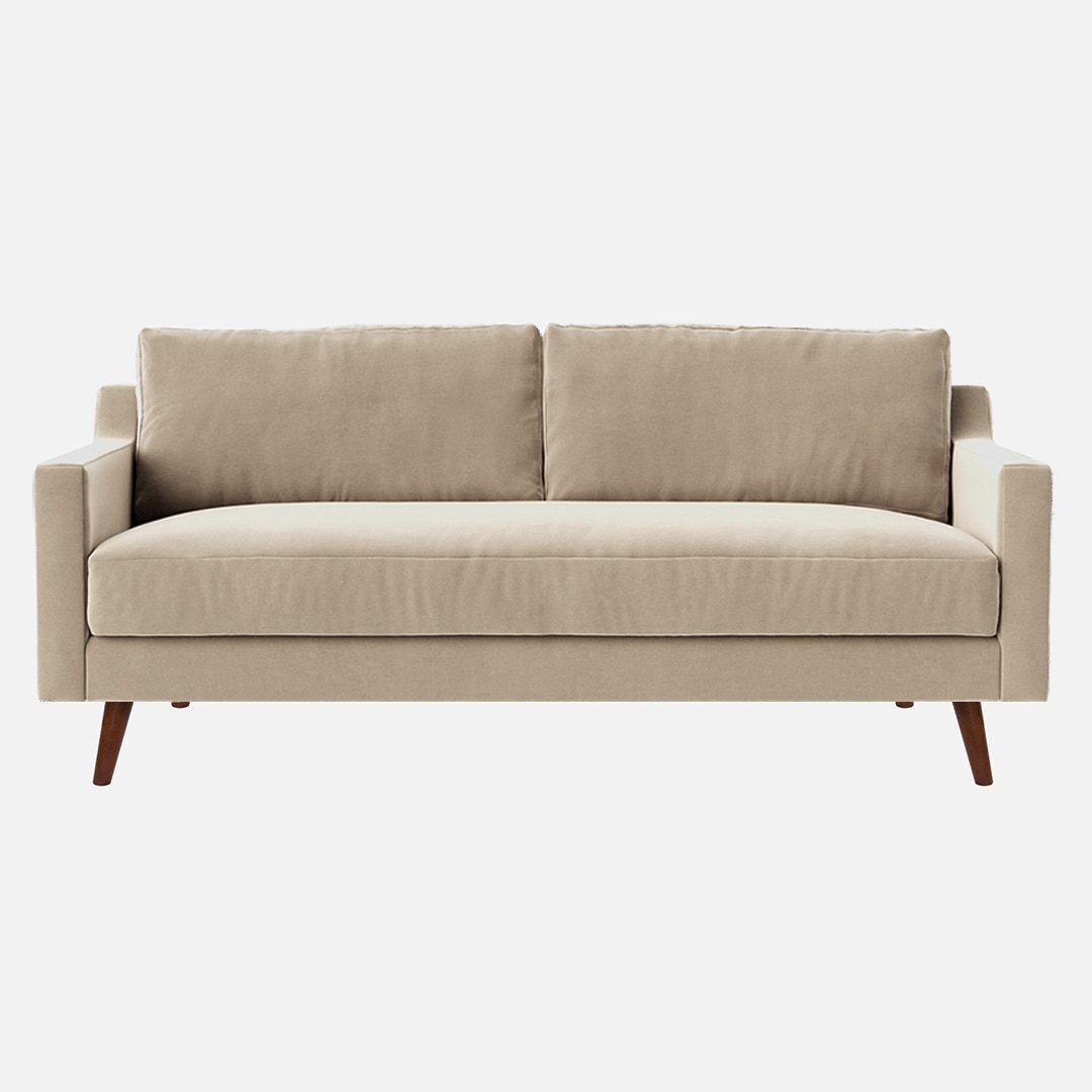 Reiti Velvet 2 Seater Sofa in Cream Colour