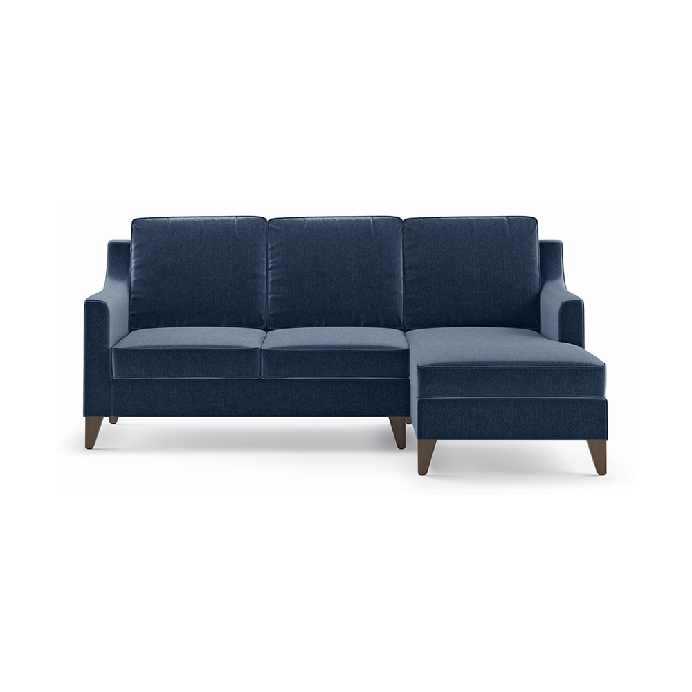 Abbey Sectional Sofa (Colour : Lapis Blue, Cushion : Soft, Seater : Right Aligned 2 Seater + Right Aligned Chaise)