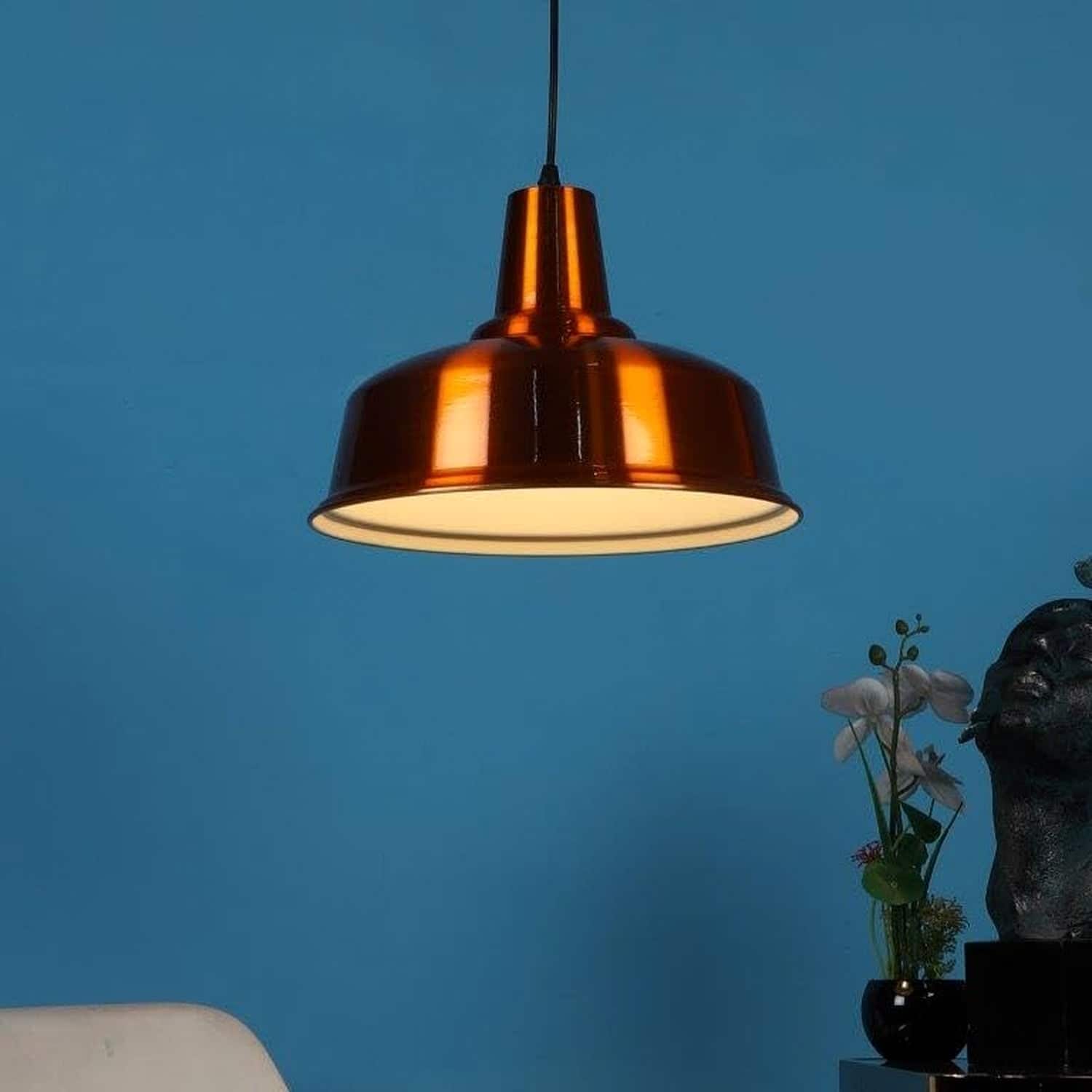 Eliante Copper Iron Hanging Light With E27 Holder In Copper Colour