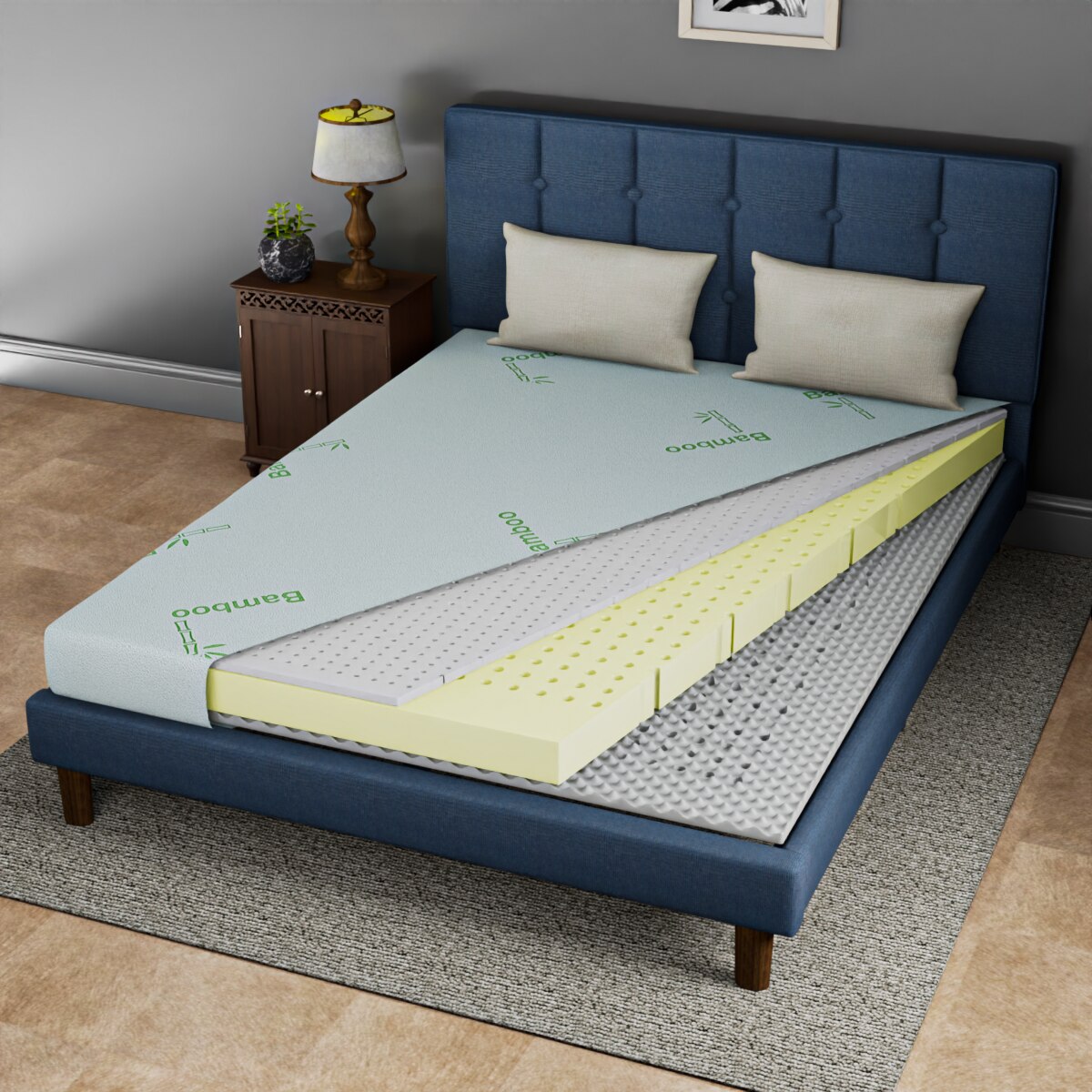 Drilled Air Cool Natural Latex Single Mattress 72 X 24 8 Inches