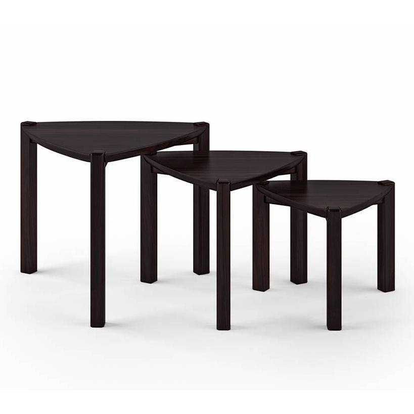 Clapton Solid Wood Side Table in Mahogany Finish