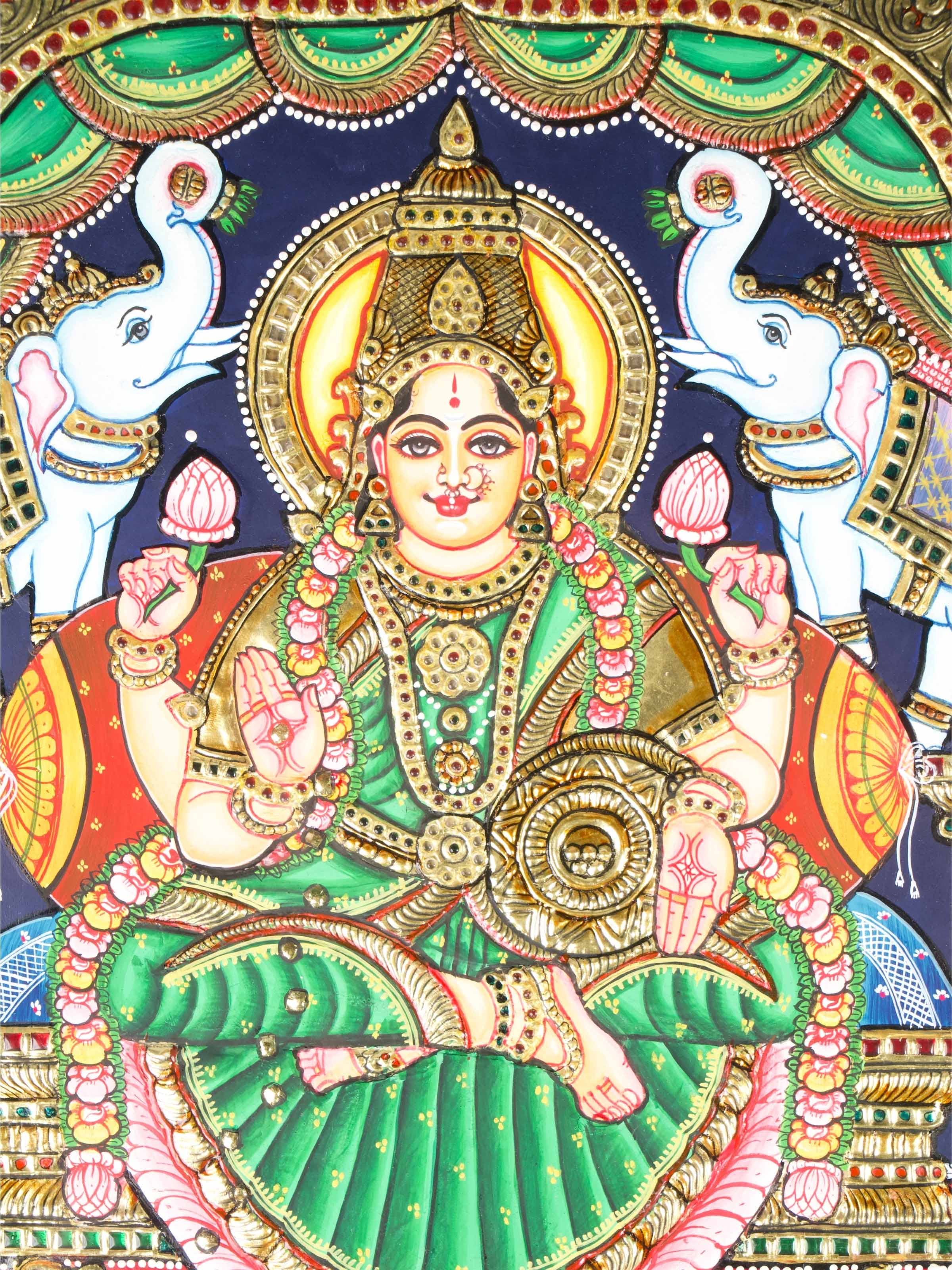Gala Lakshmi Thanjavur Painting