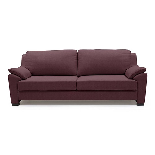 Farina 3 Seater Half Leather Sofa in Wine Colour
