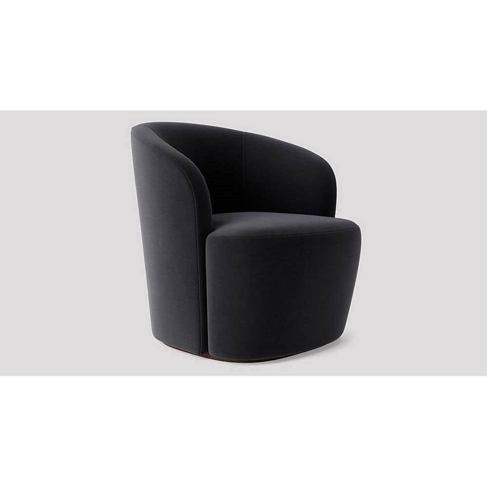 Aron Accent chair Velvet in Black Color