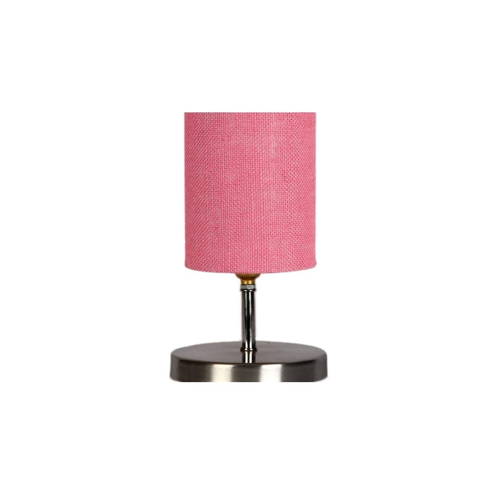 Pink Jute table lamp with Steel Base -50