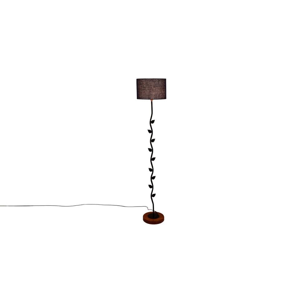 Felicia Blue Cotton Shade Floor Lamp