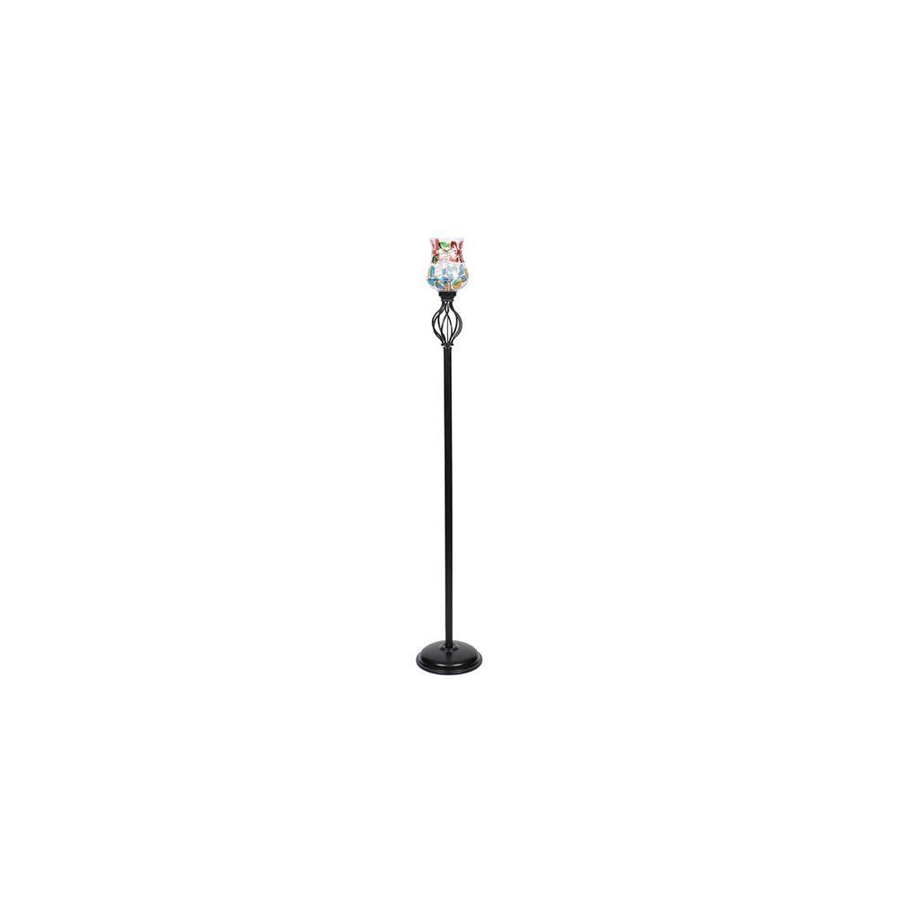 Daenerys Black Glass Shade Floor Lamp