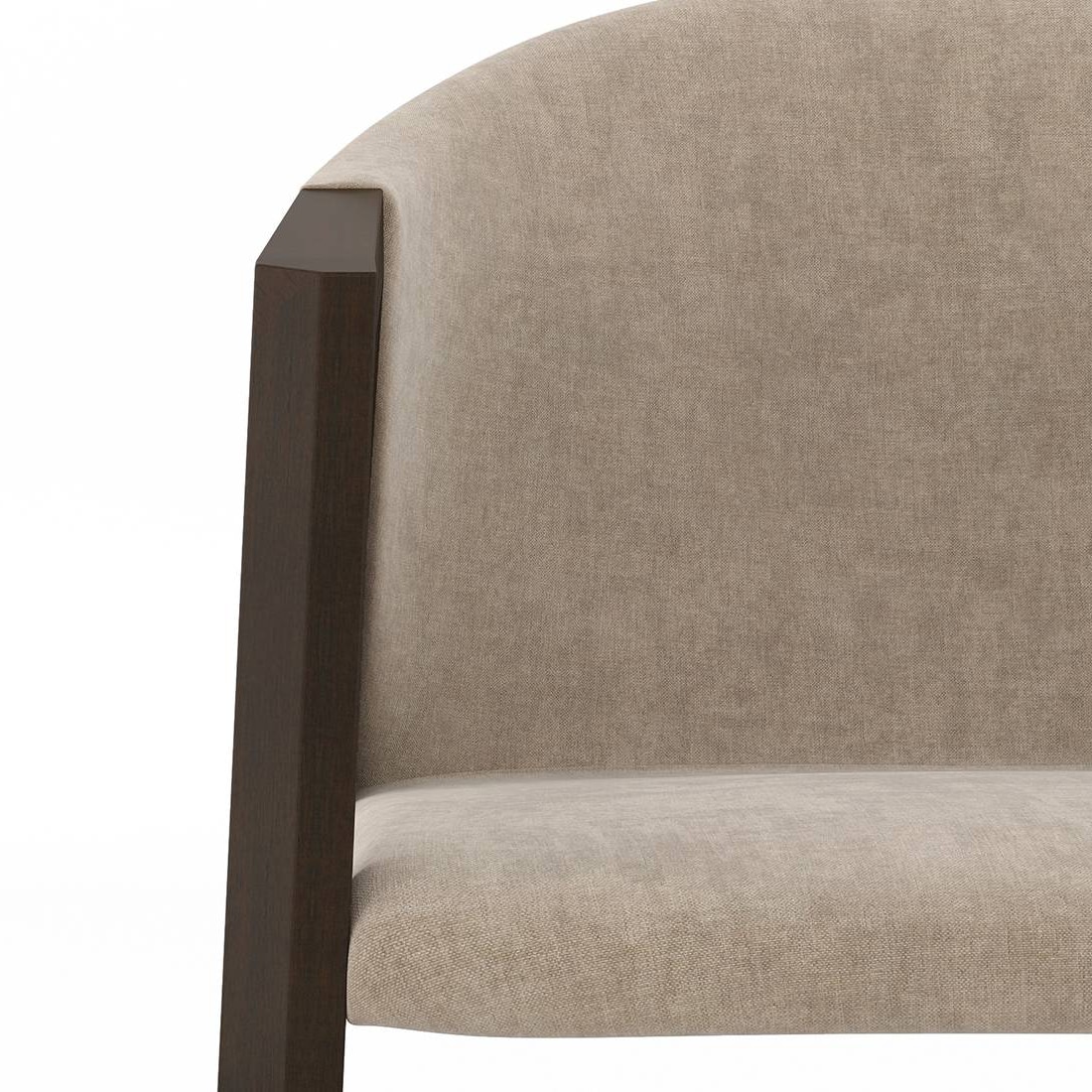 Dorothy Fabric Accent Chair In Beige Colour