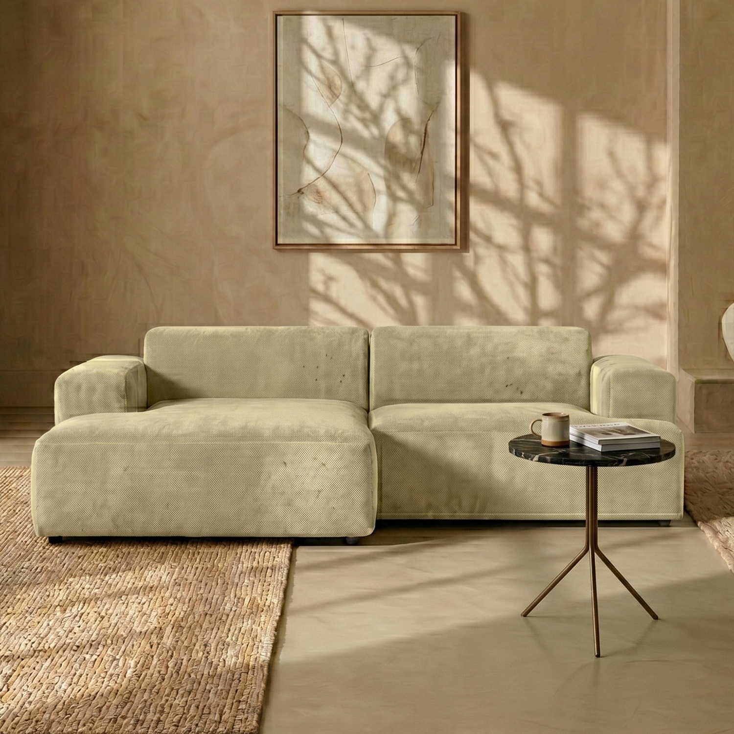 Sophisticated Wood Right Aligned 2-Seater With Upholstery Non Storage Sofa In Grey Colour - Nestroots