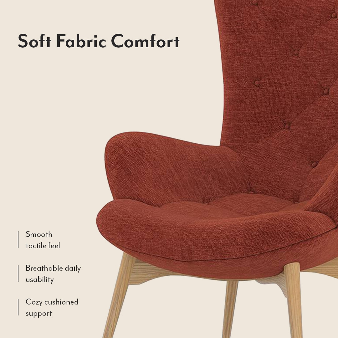 Contour Chair With Ottoman In Dark Corel