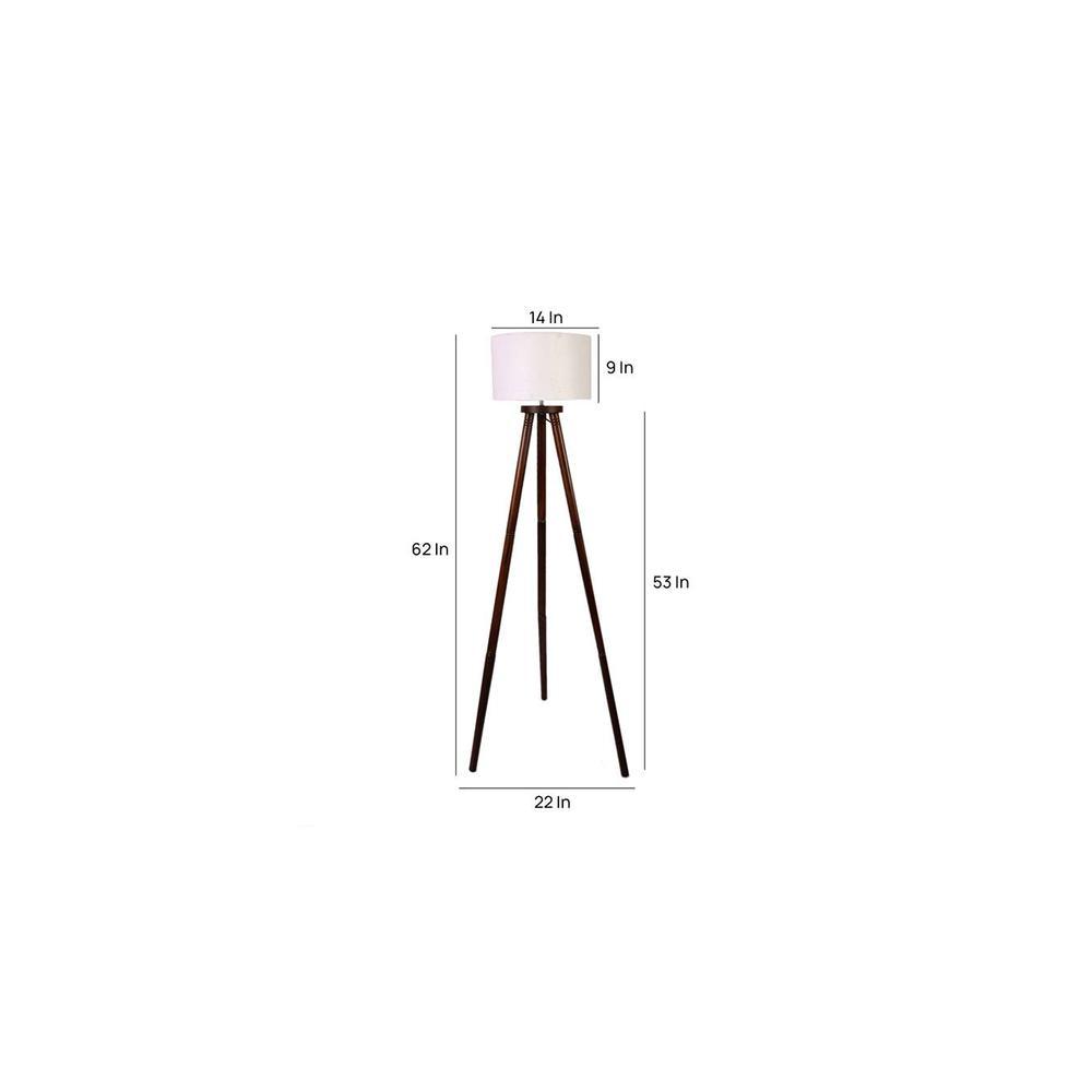 Xander White Cotton Shade Floor Lamp